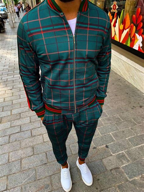 gucci green tracksuit mens|gucci velour tracksuit men.